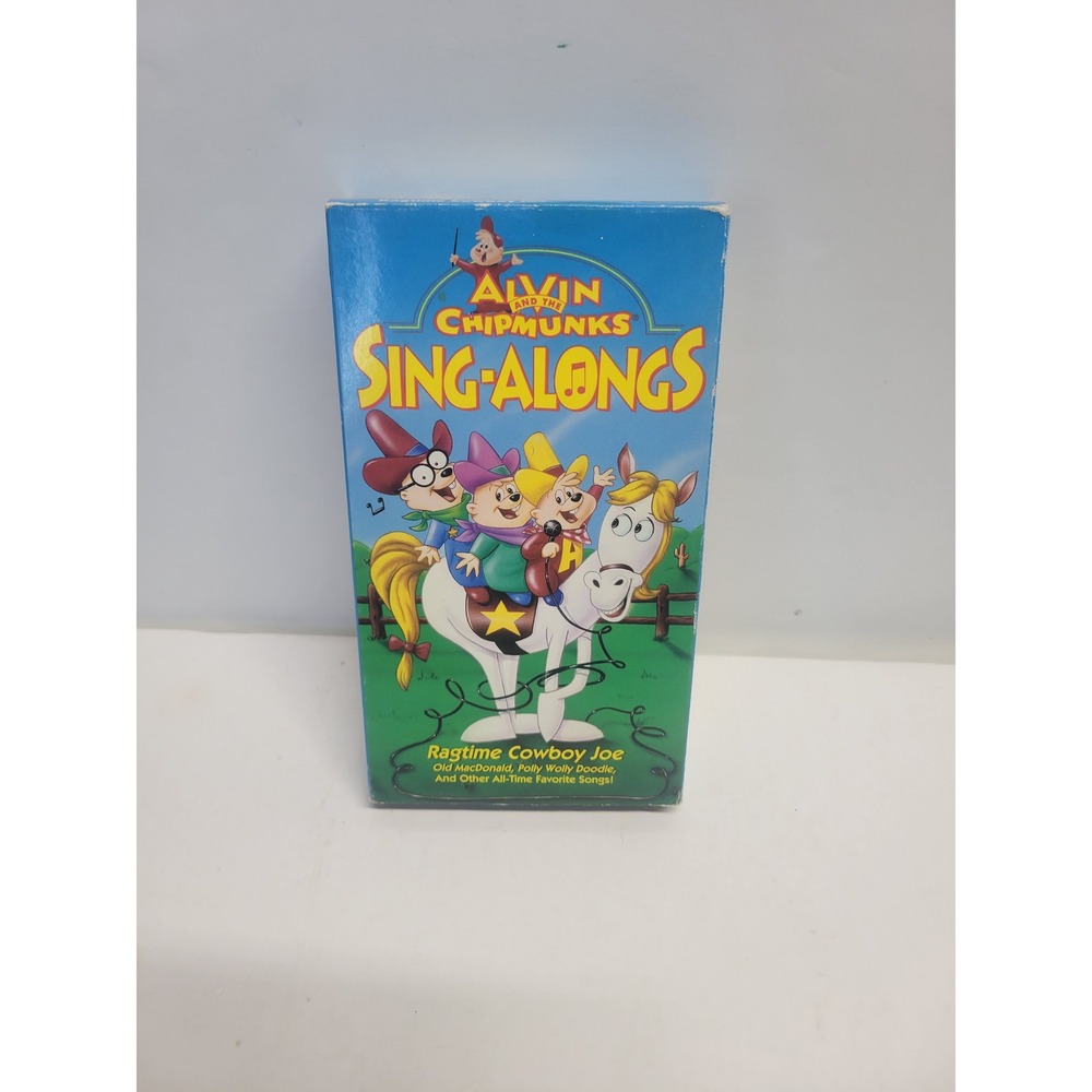 Alvin and the Chipmunks Sing-Alongs Ragtime Cowboy Joe VHS 1994 Buena‎